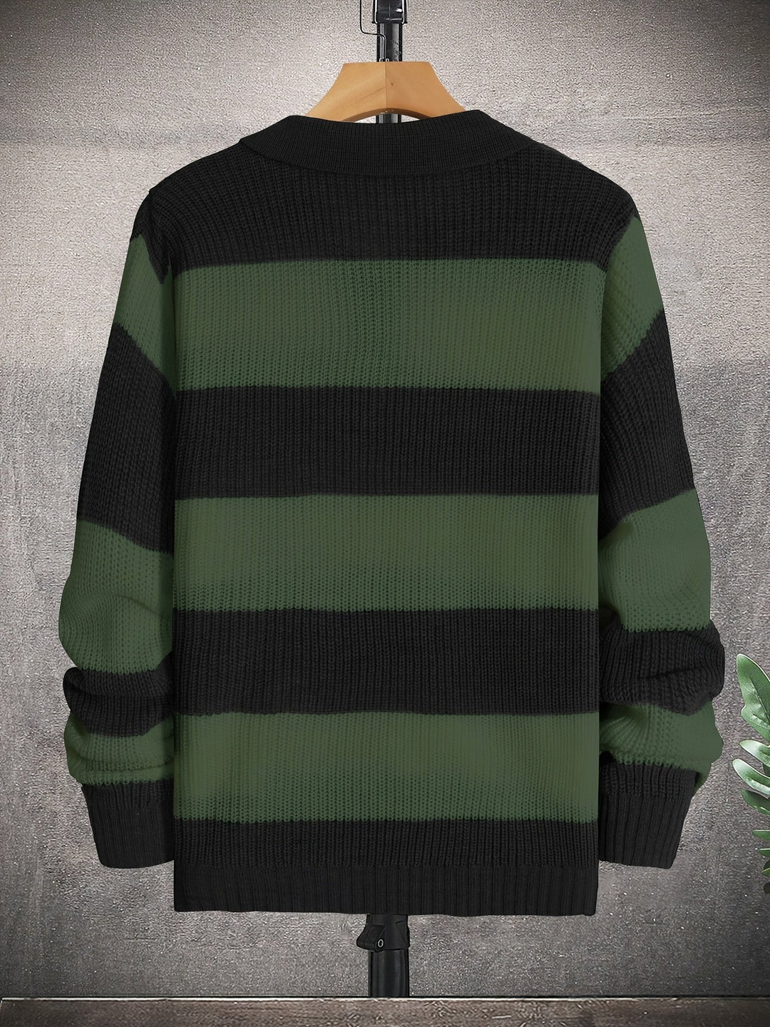 Sawyer | Color-Blocked Button-Neck Sweater