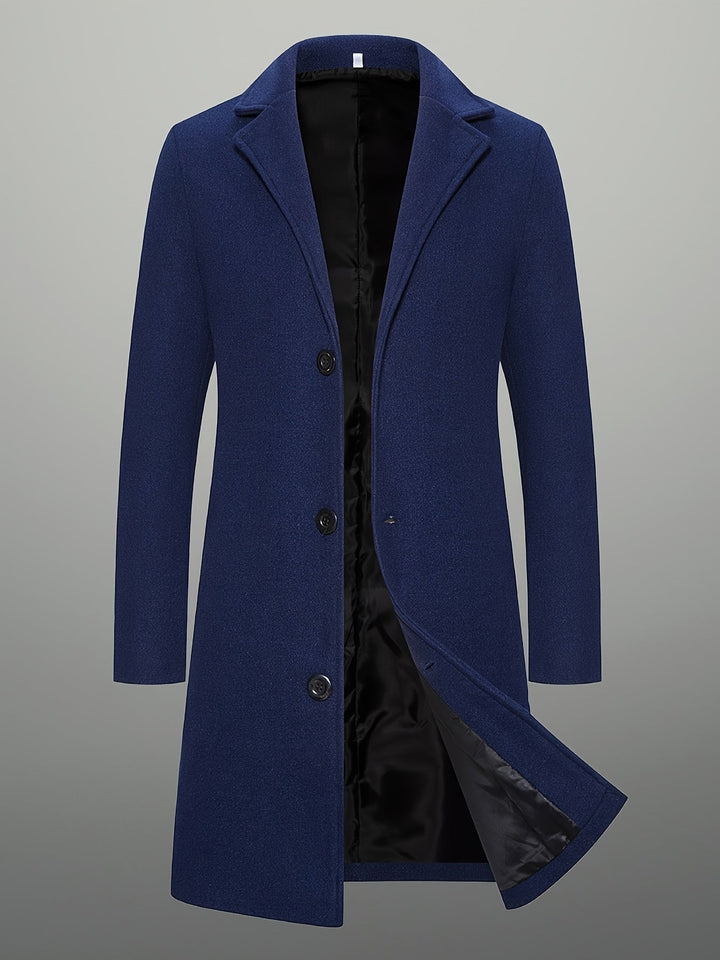 MID-LENGTH TWEED COAT FOR MEN