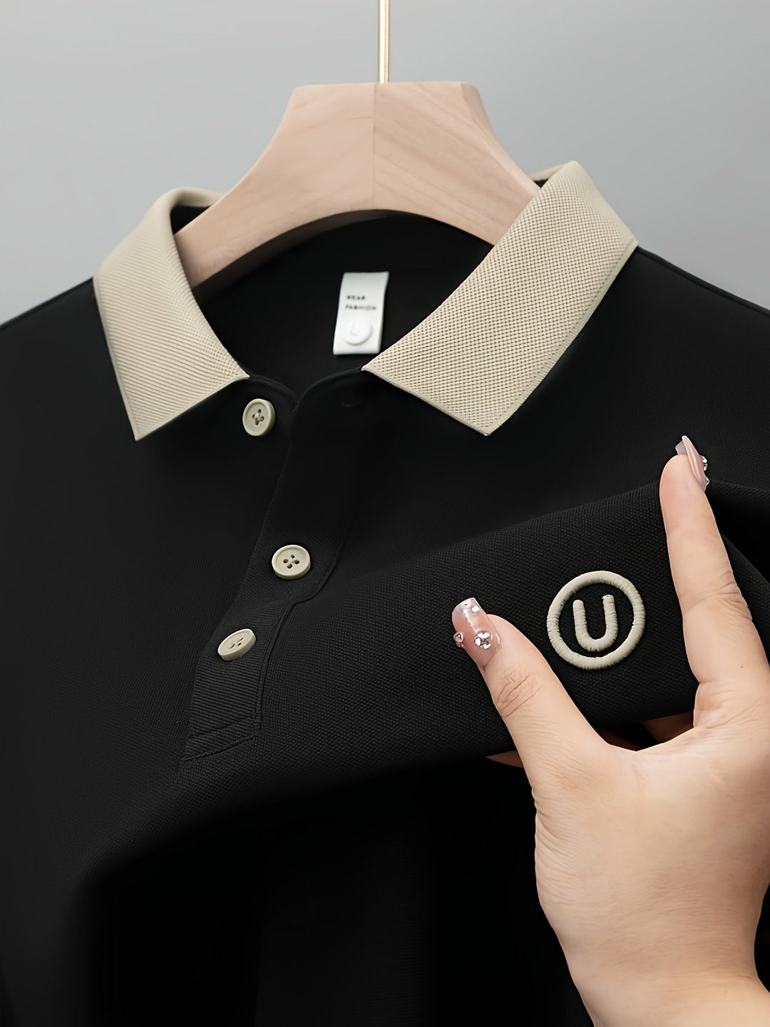 Men's Embroidered Lapel Shirt
