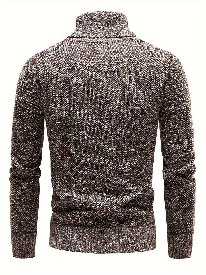 Men's Rib Knit Lapel Sweater