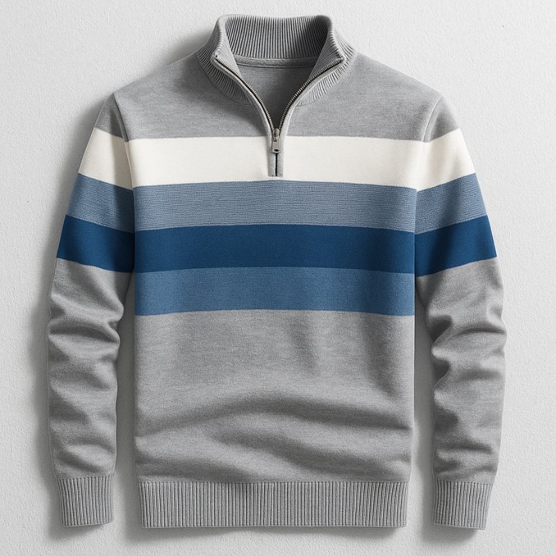 PULLOVER WITH ZIP FOR MEN