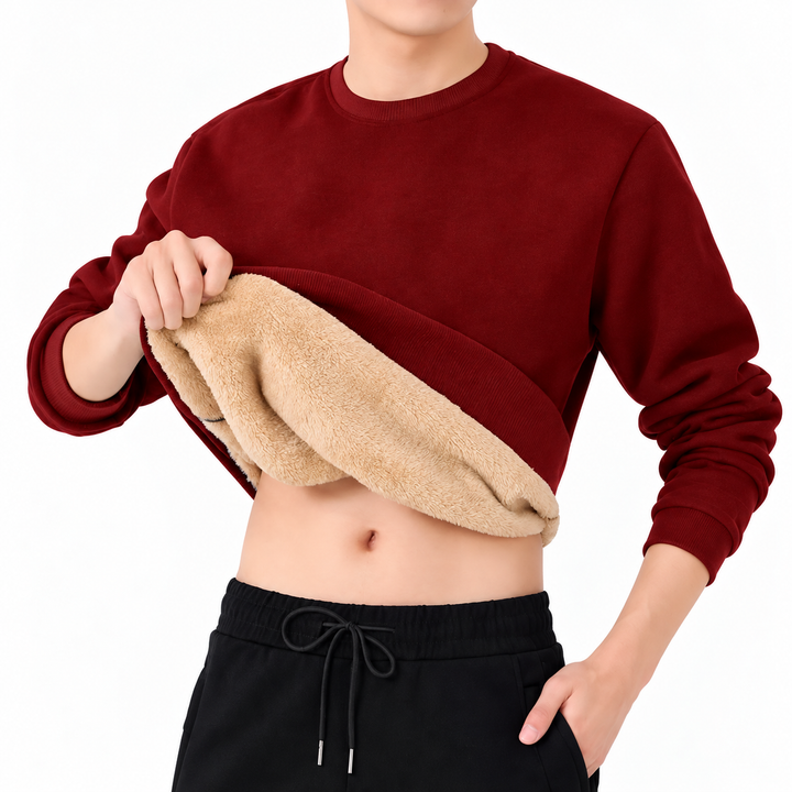 FLEECE CREW NECK SWEATSHIRT FOR MEN