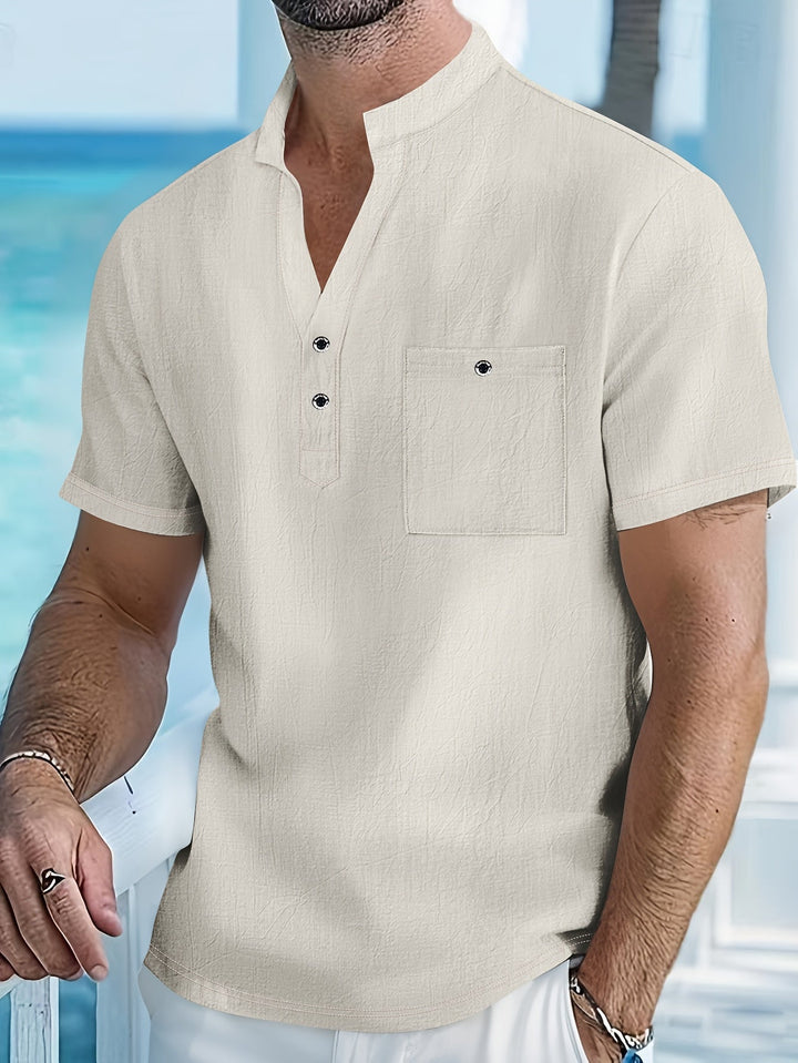 Men's Henley Cotton Shirt