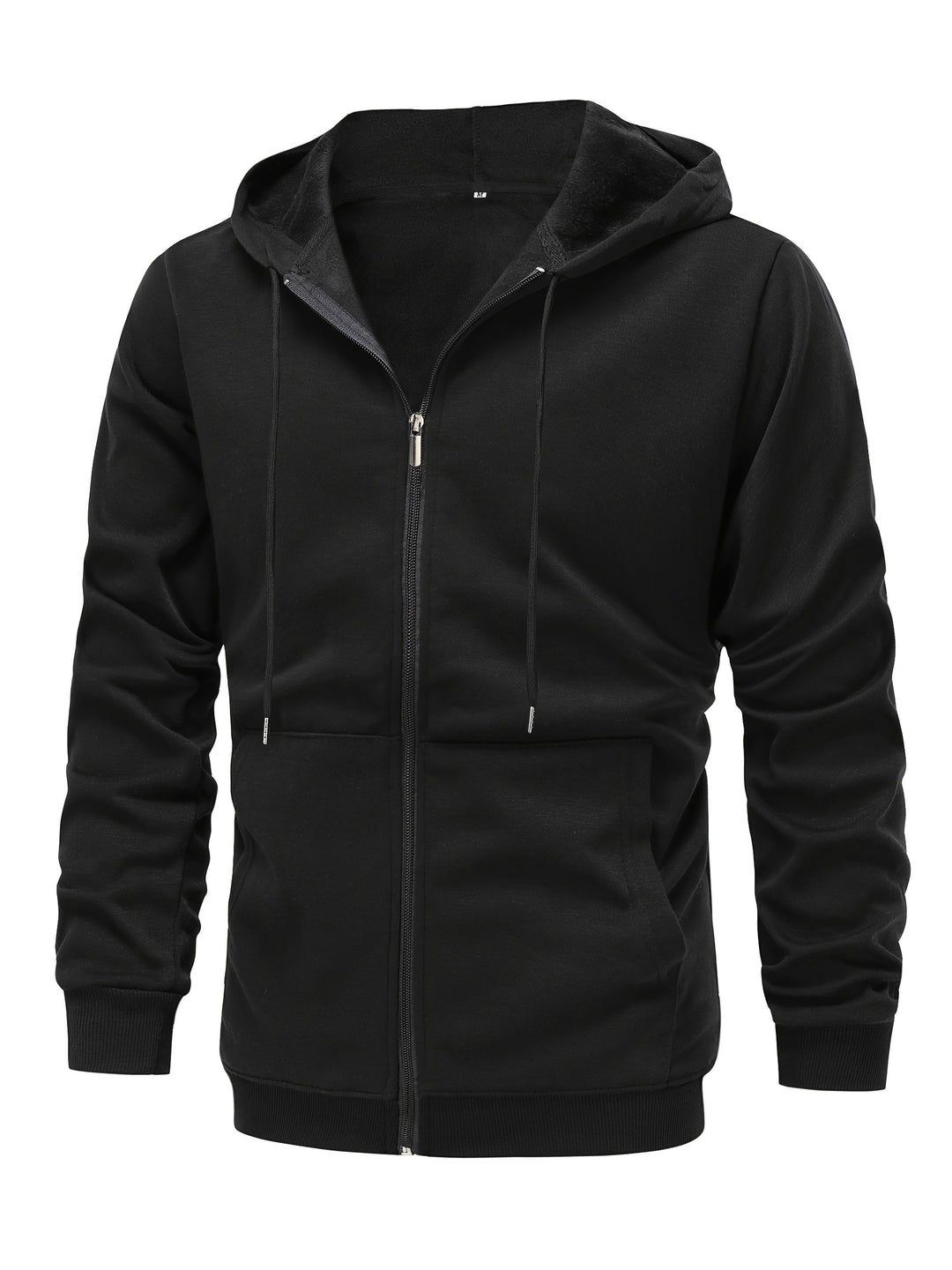 SOLID ZIP HOODIE FOR MEN