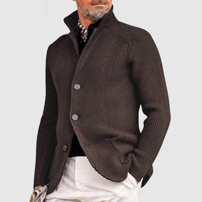 Men's Structured Knit Cardigan