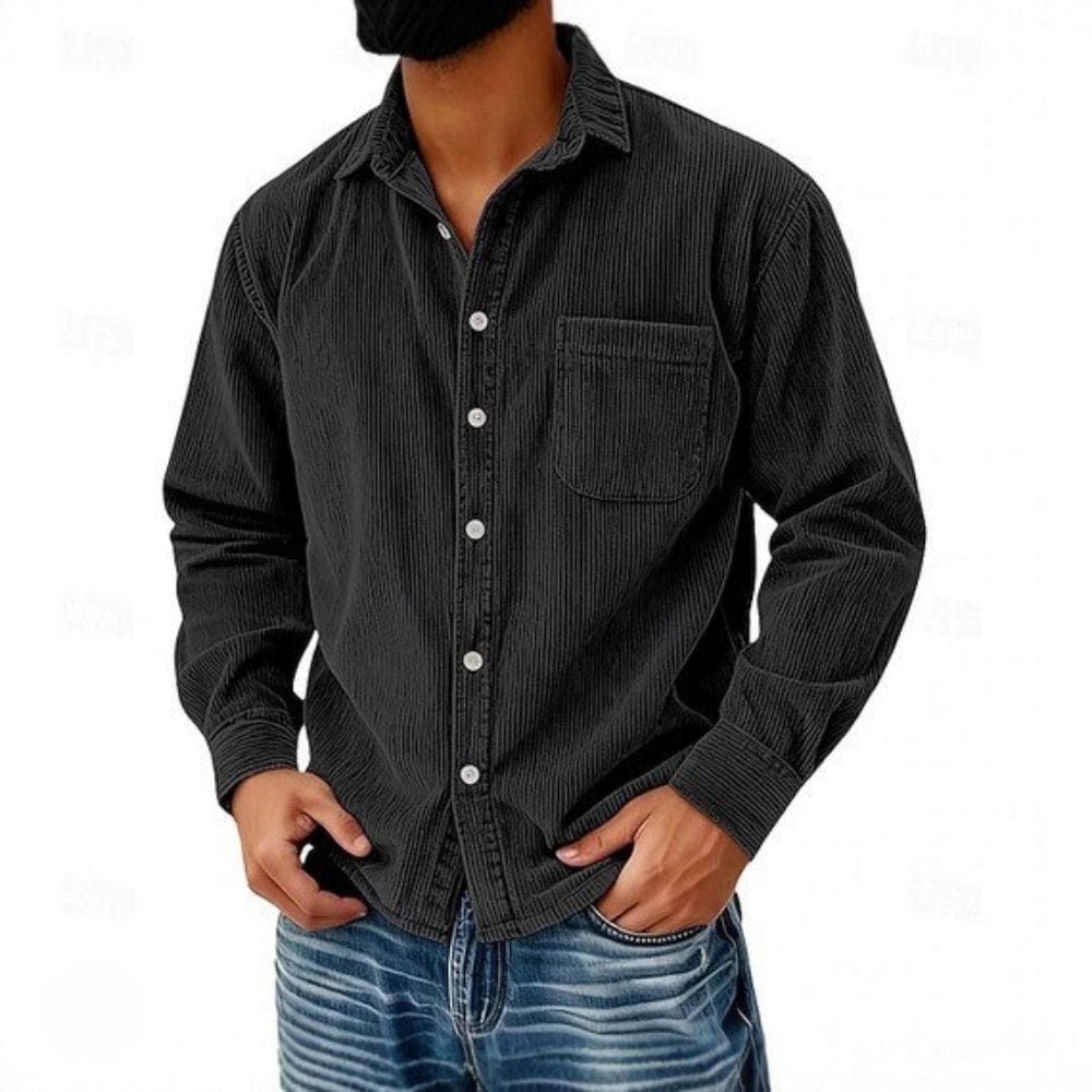 Men's Corduroy Buttoned Shirt