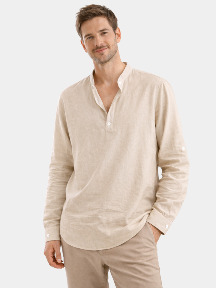 Men's Long Sleeve Henley Shirt