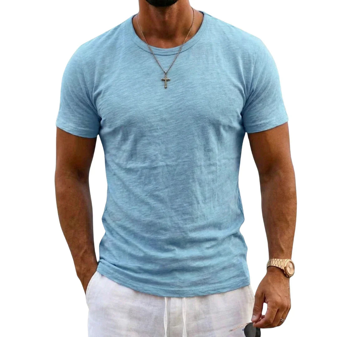 Men's Textured Cotton T-Shirt