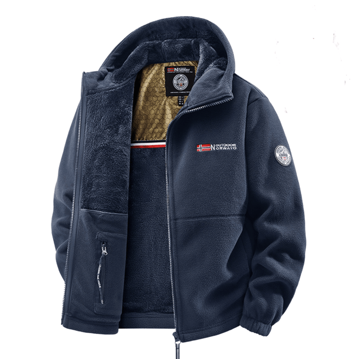 INSULATED FLEECE BOMBER JACKET FOR MEN