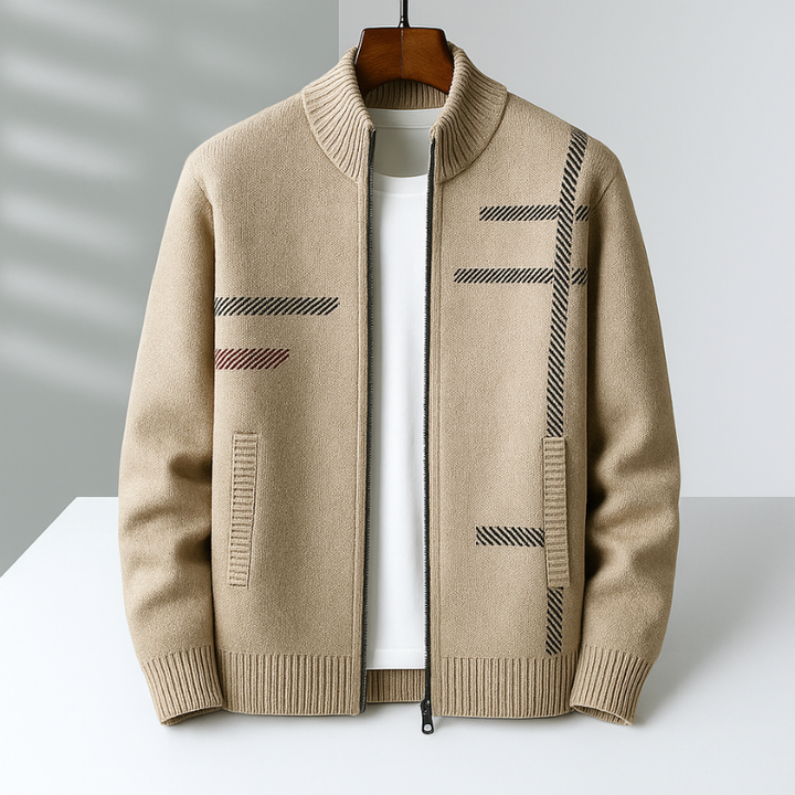 ZIP-UP KNIT JACKET FOR MEN