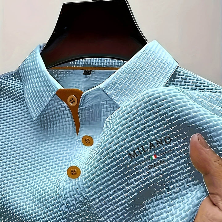 Men's Textured Polo Shirt