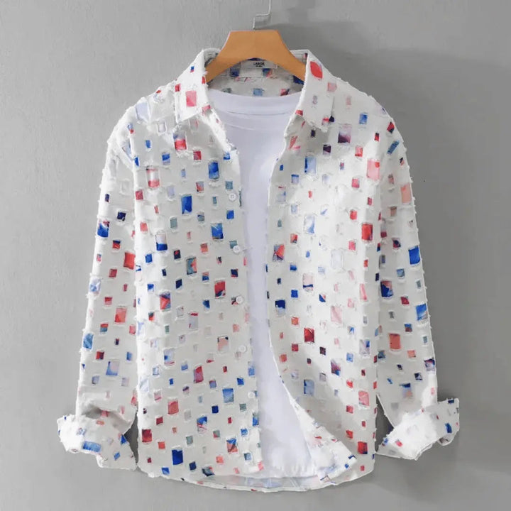Men's Frayed Denim Shirt