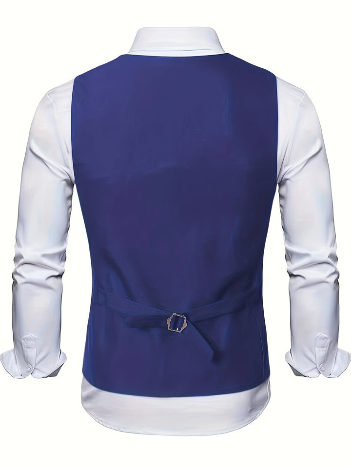 Men's Collarless Polyester Vest