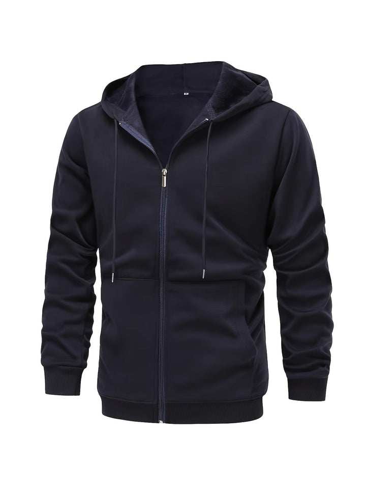 FLEECE LINED ZIP HOODIE FOR MEN