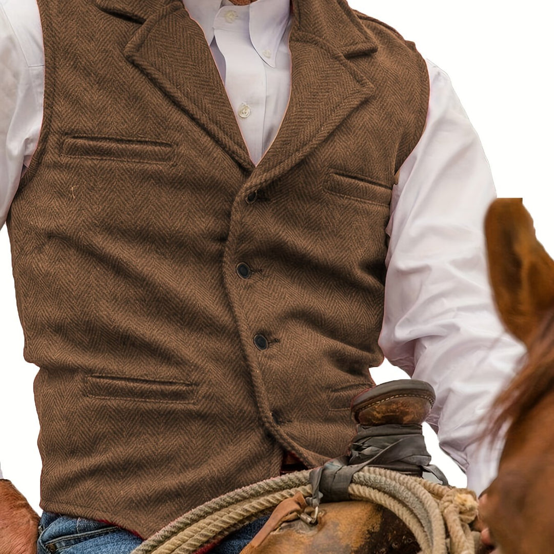 Men's Vintage Wool Blend Vest
