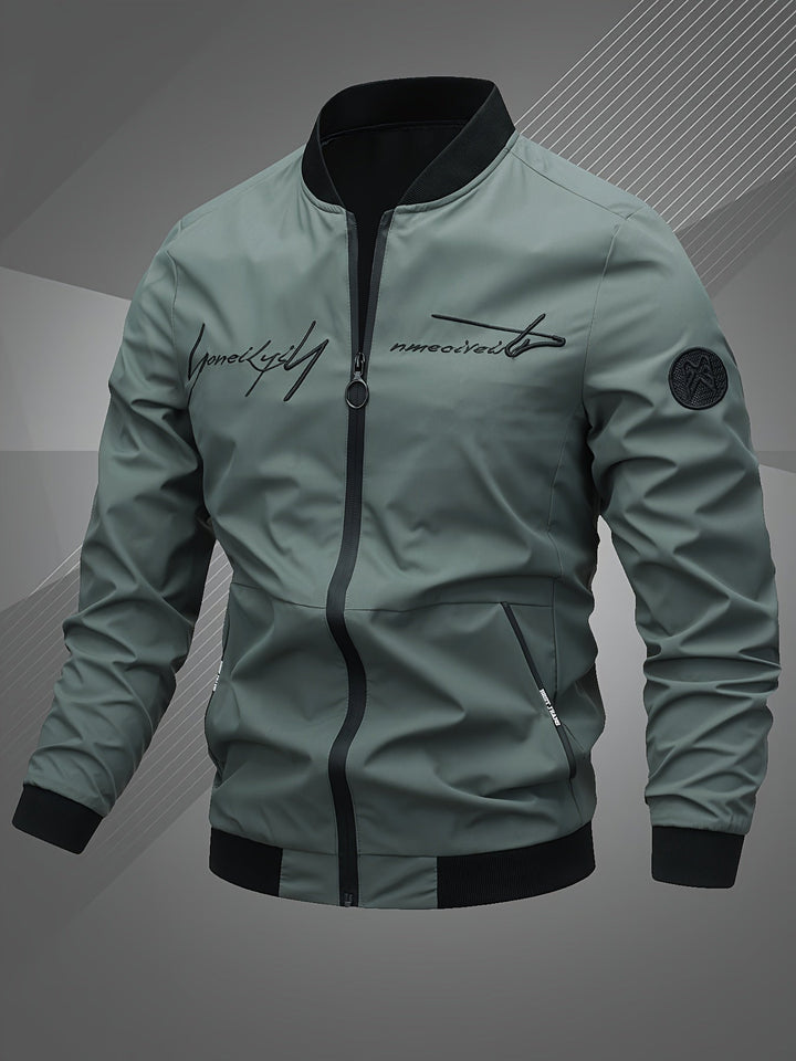 Men's Embroidered Baseball Jacket