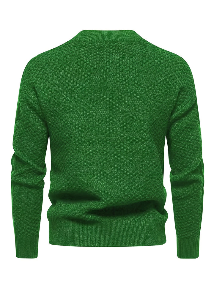 Men's Cable Knit Crew Neck Sweater