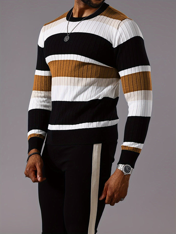 Men's Colorblock Rib-Knit Sweater