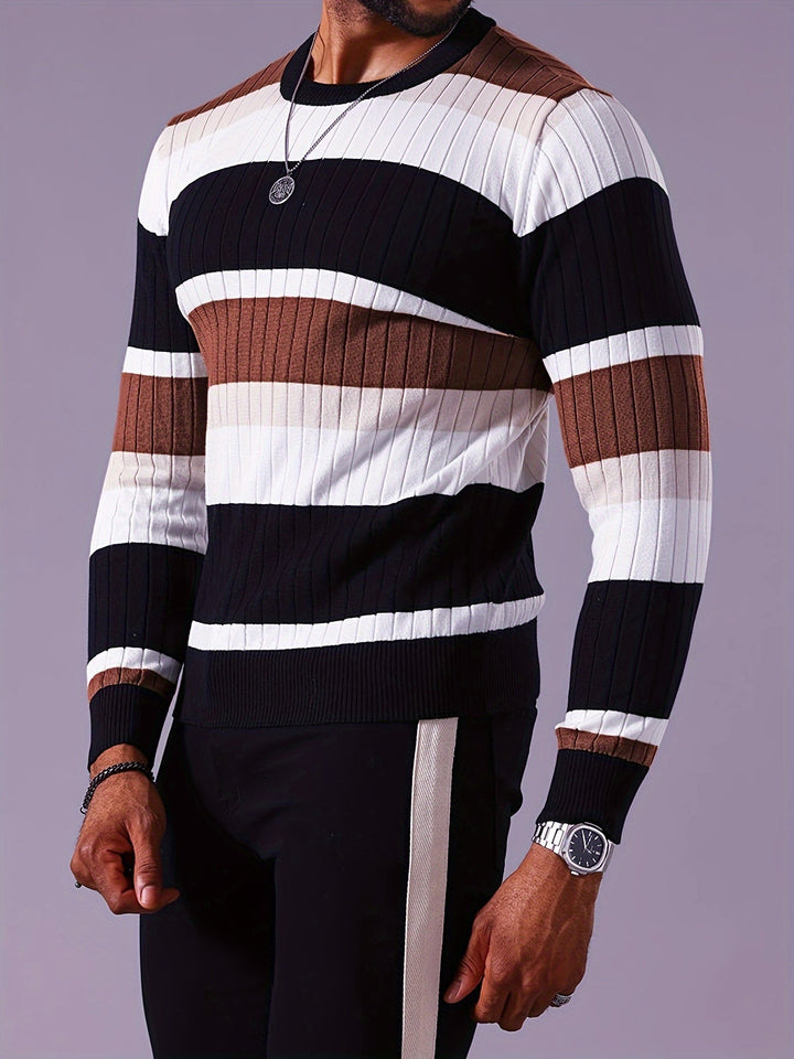 Men's Colorblock Rib-Knit Sweater