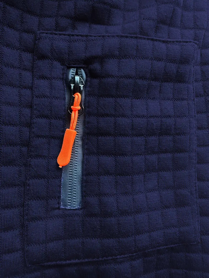 Men's Waffle Knit Polo Shirt