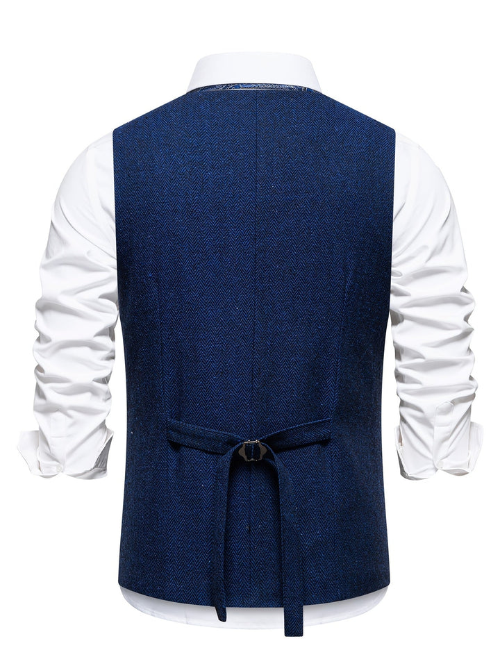 Men's V Neck Button Vest