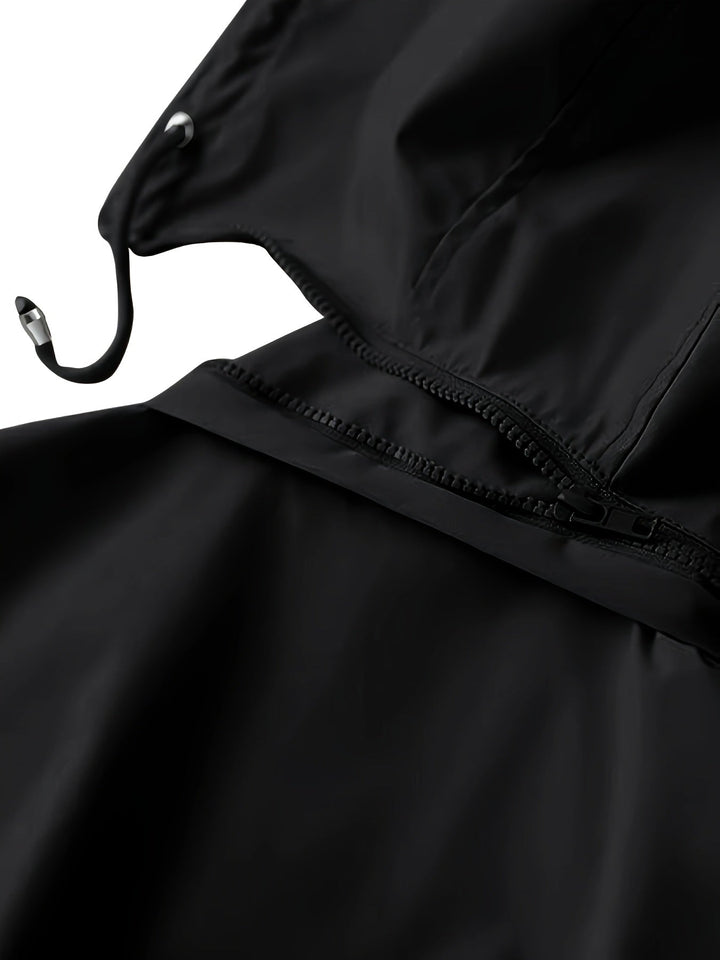 Joyce | Hooded Drawstring Rain Jacket