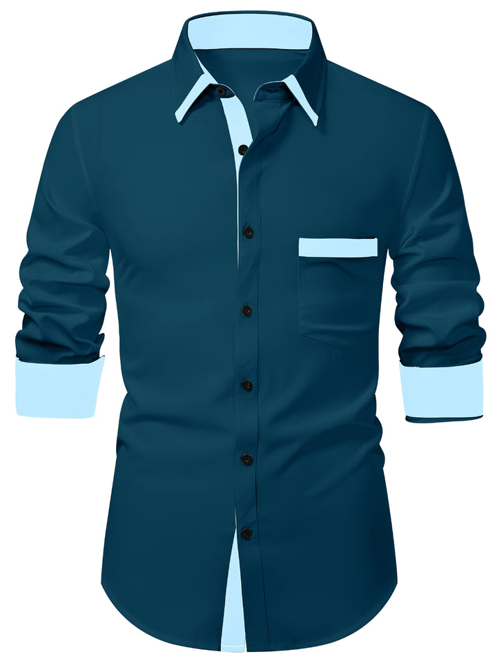 CONTRAST PANEL SHIRT FOR MEN