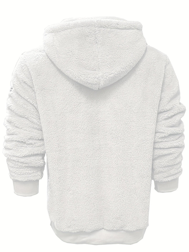 Men's Plush Hooded Zip Hoodie
