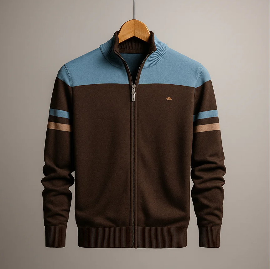 Men's Colorblock Hoodie with Zip