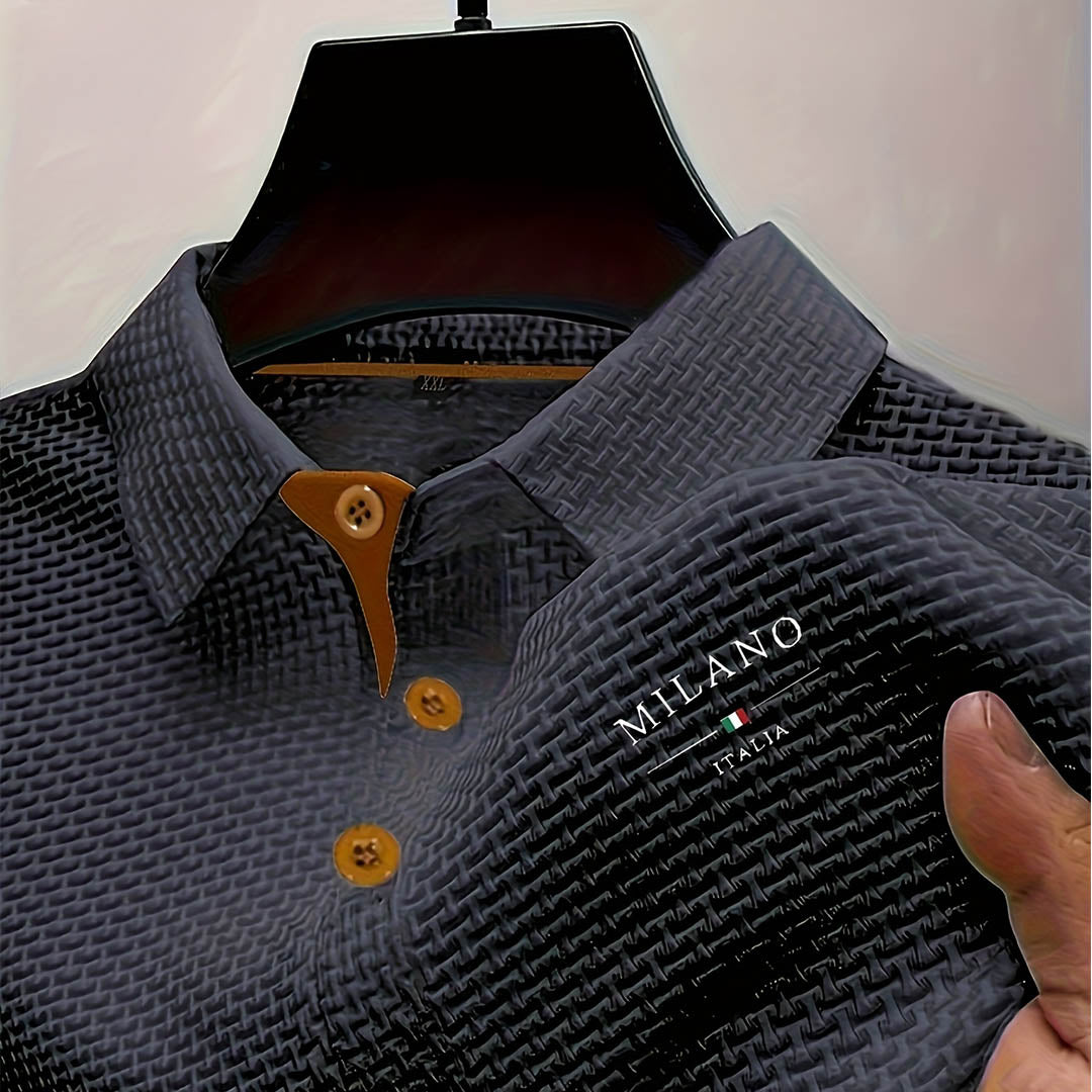 Men's Textured Polo Shirt