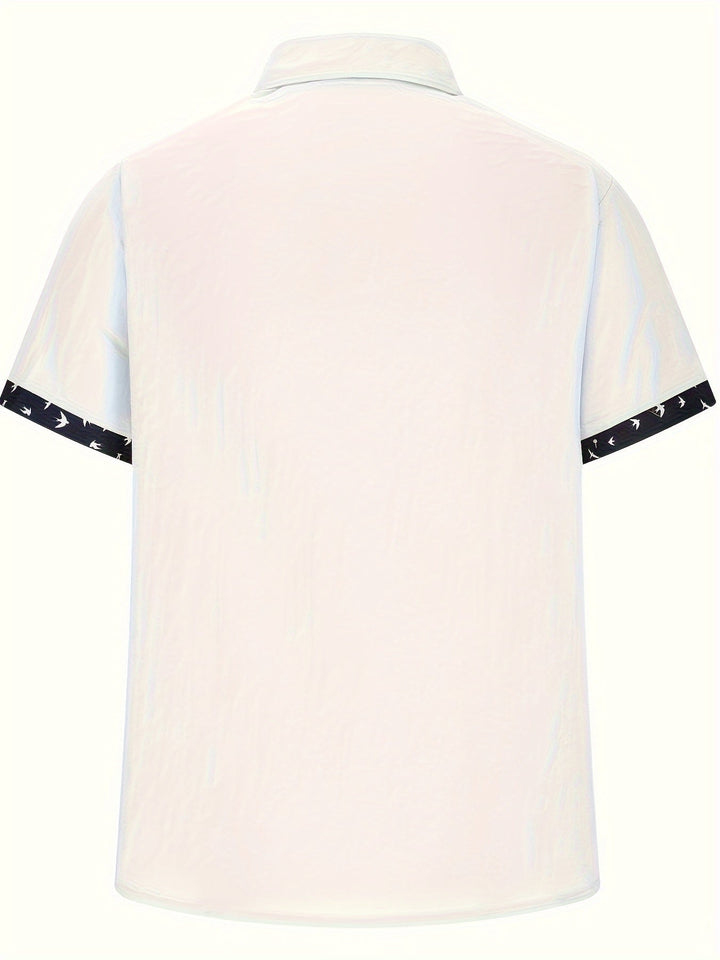 Men's Linen Blend Lapel Shirt