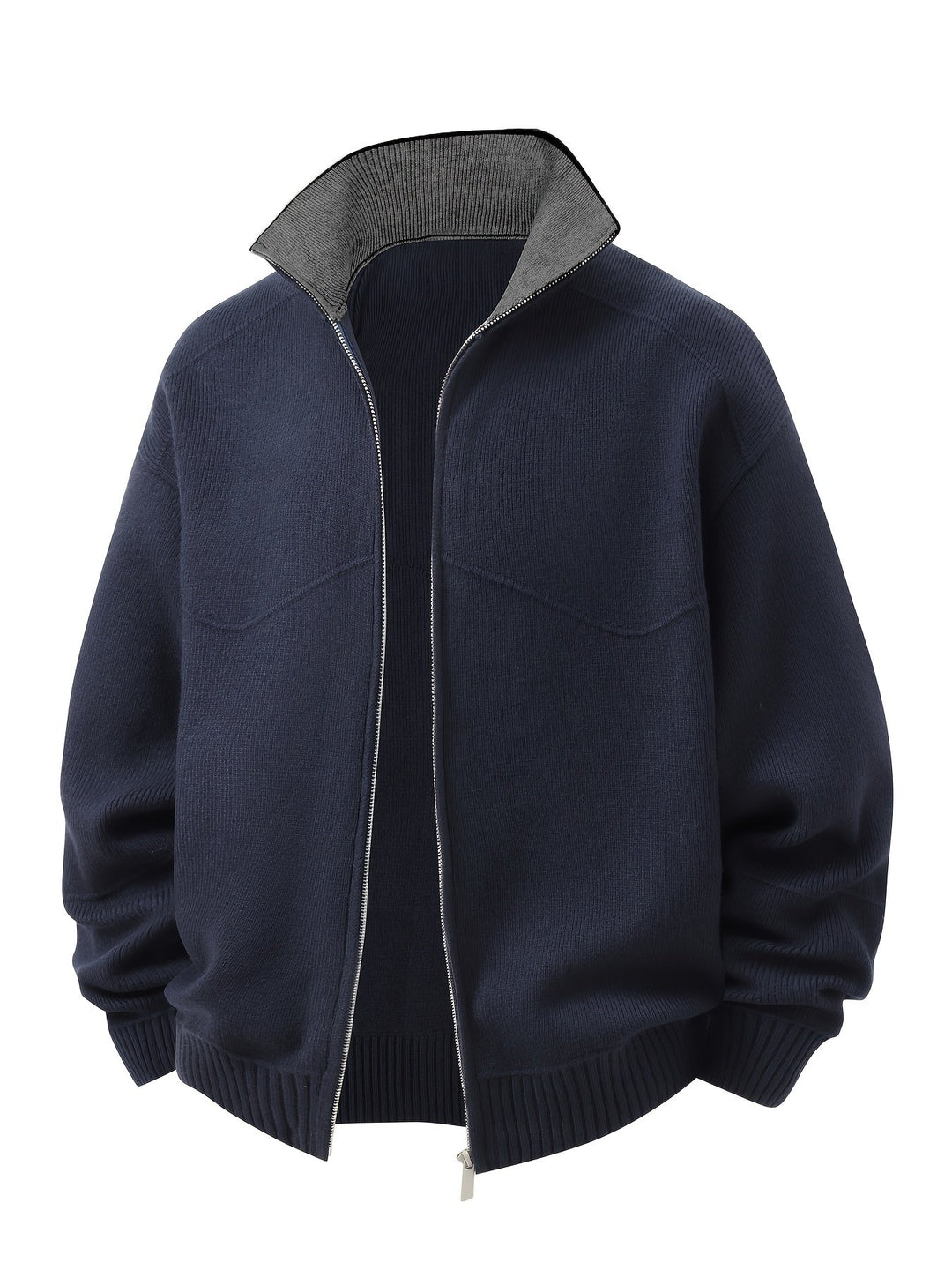 Barnaby | Zip-Front High-Neck Cardigan