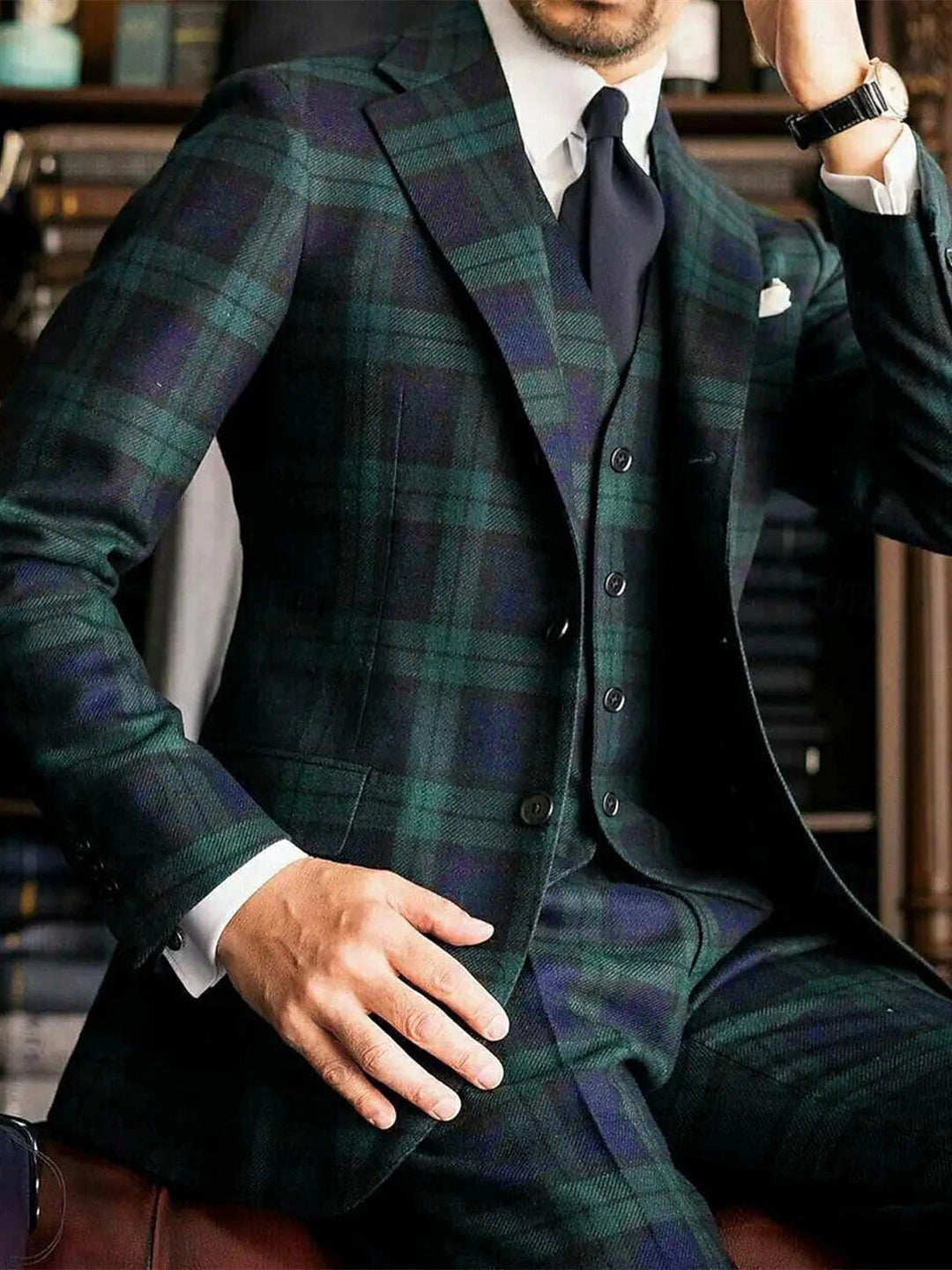 Men's Linen Three Piece Suit