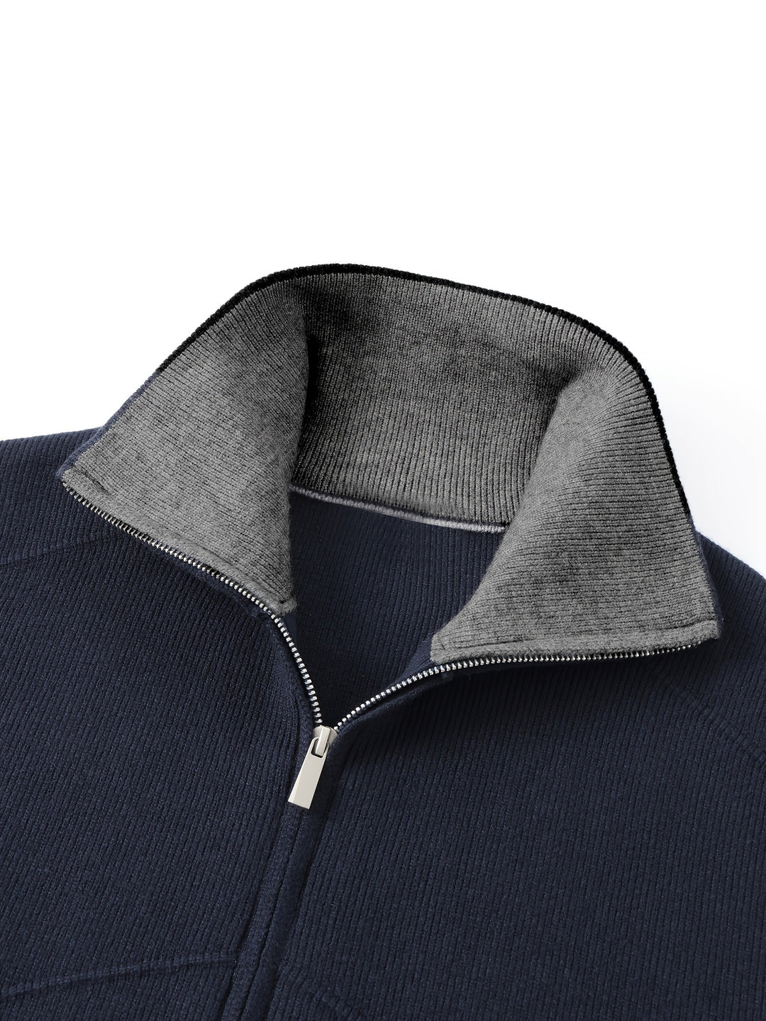 Barnaby | Zip-Front High-Neck Cardigan