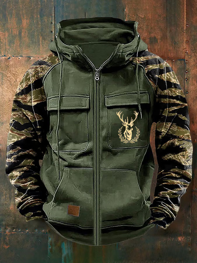 Men's Clean Multi-Pocket Zip Hoodie