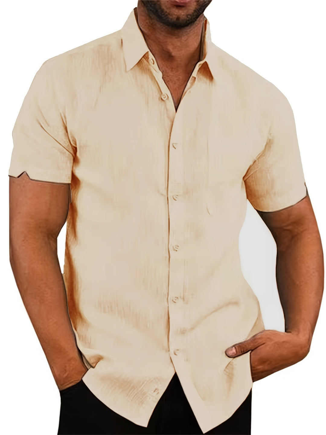 Men's Lapel Linen Shirt