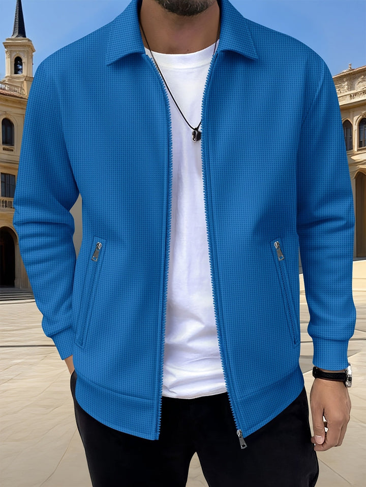 Men's Sports Lapel Zip Jacket
