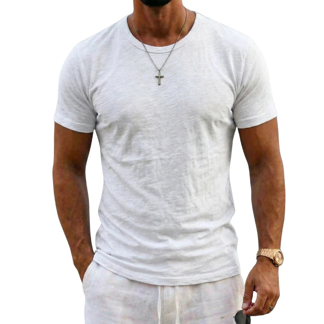 Men's Textured Cotton T-Shirt