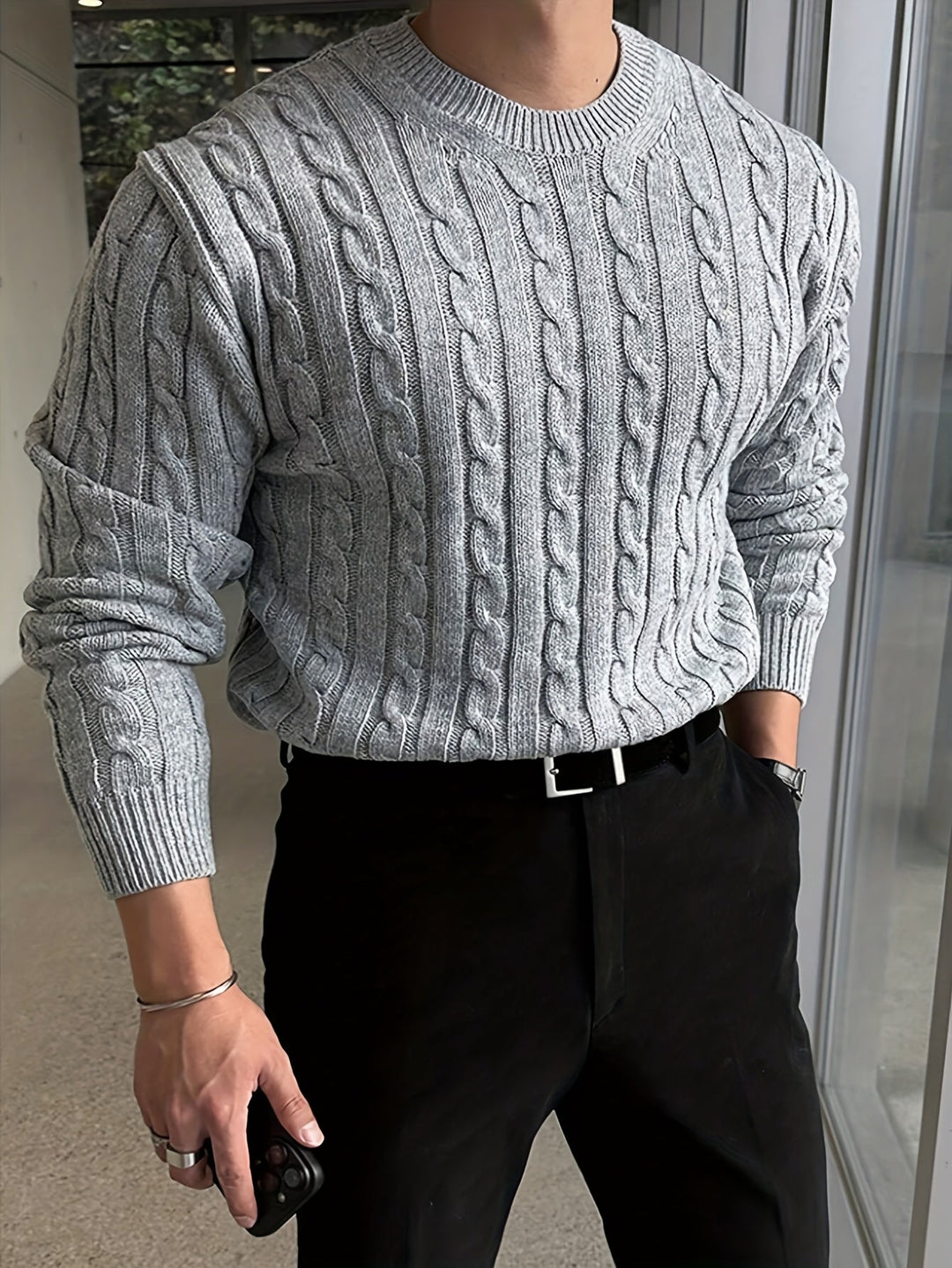 Men's Twisted Knit Sweater