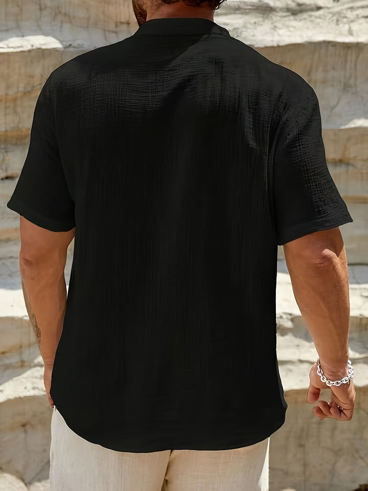LOOSE HENLEY SHIRT FOR MEN