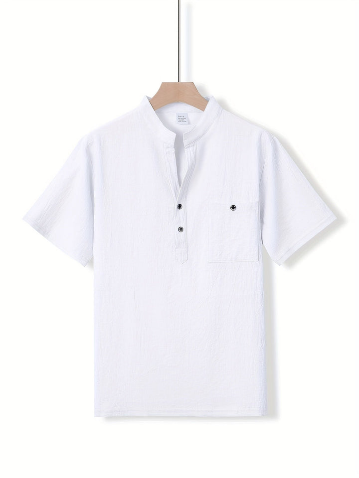 Men's Henley Cotton Shirt