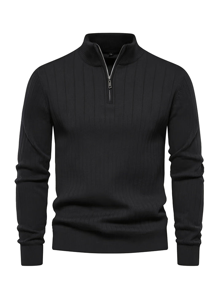 Reid | Quarter-Zip Stand Collar Sweater