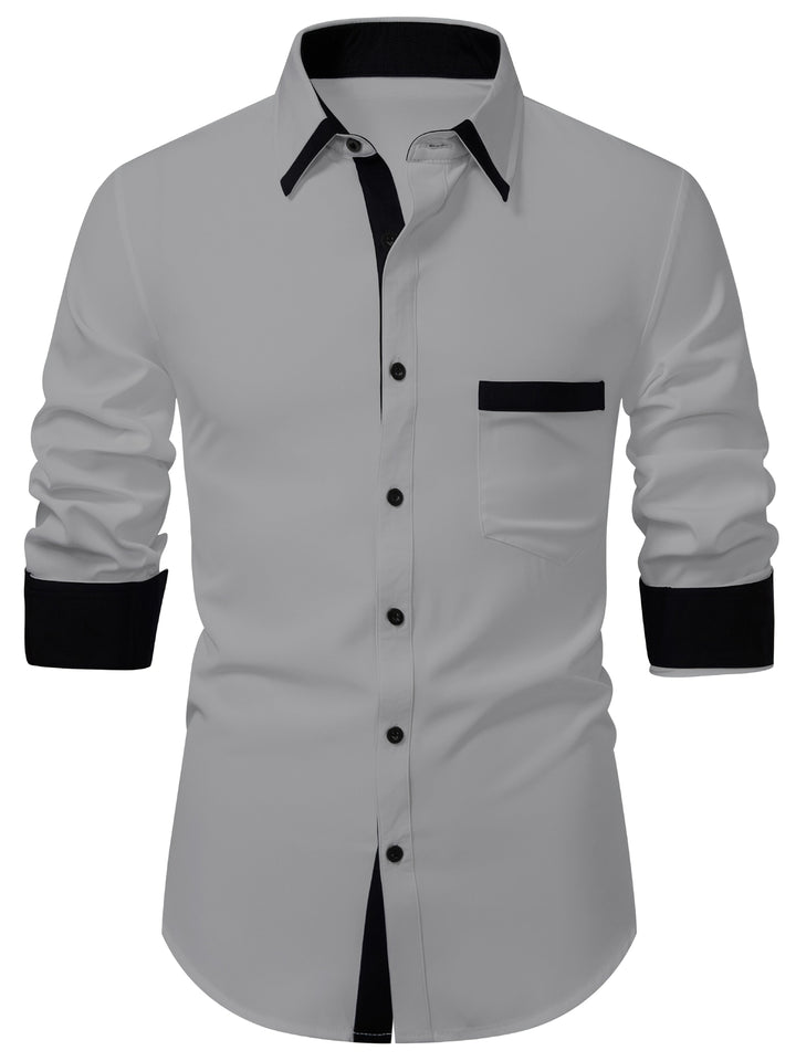 CONTRAST PANEL SHIRT FOR MEN