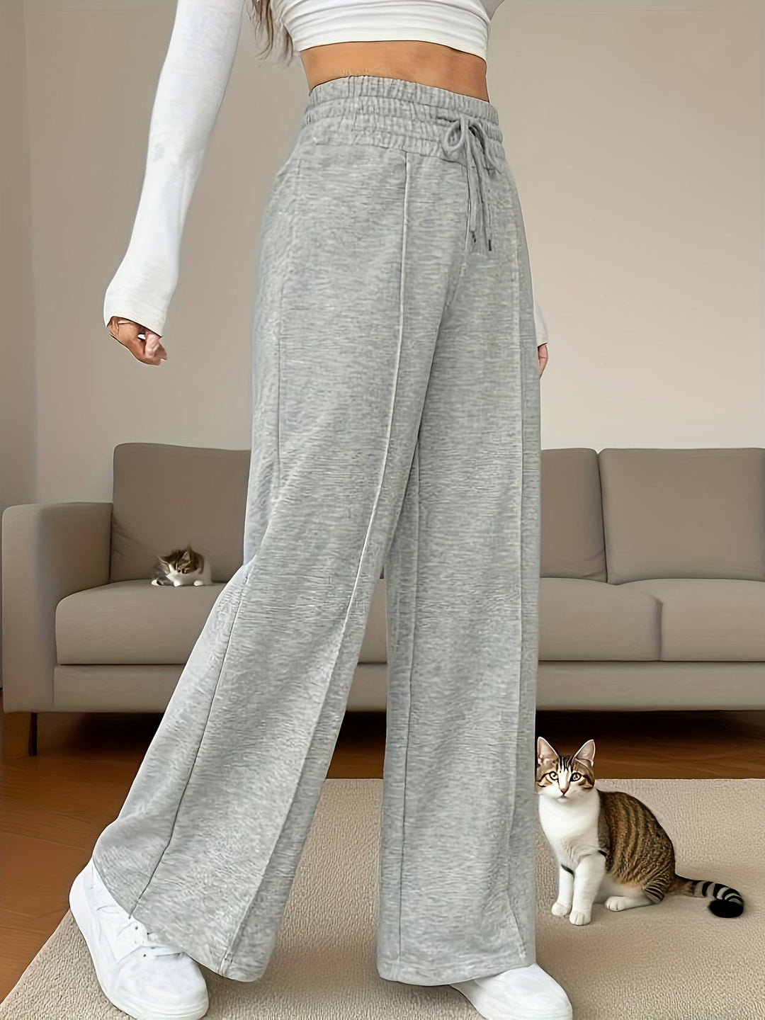 Rebecca | Cozy High-Waisted Wide-Leg Pants