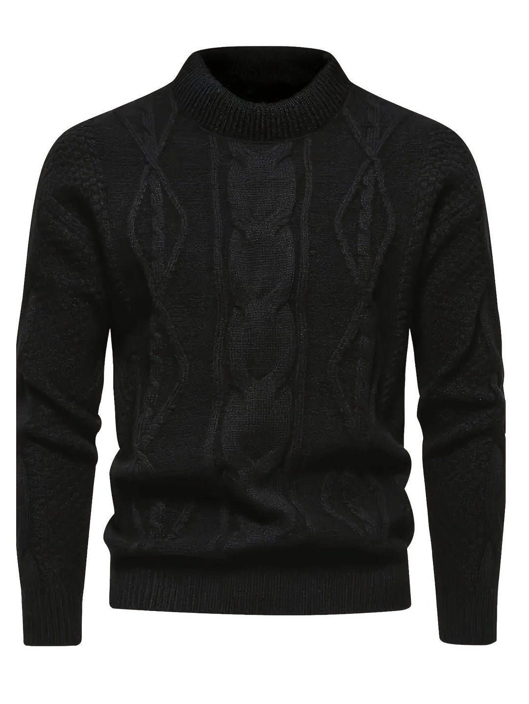 Men's Cable Knit Crew Neck Sweater