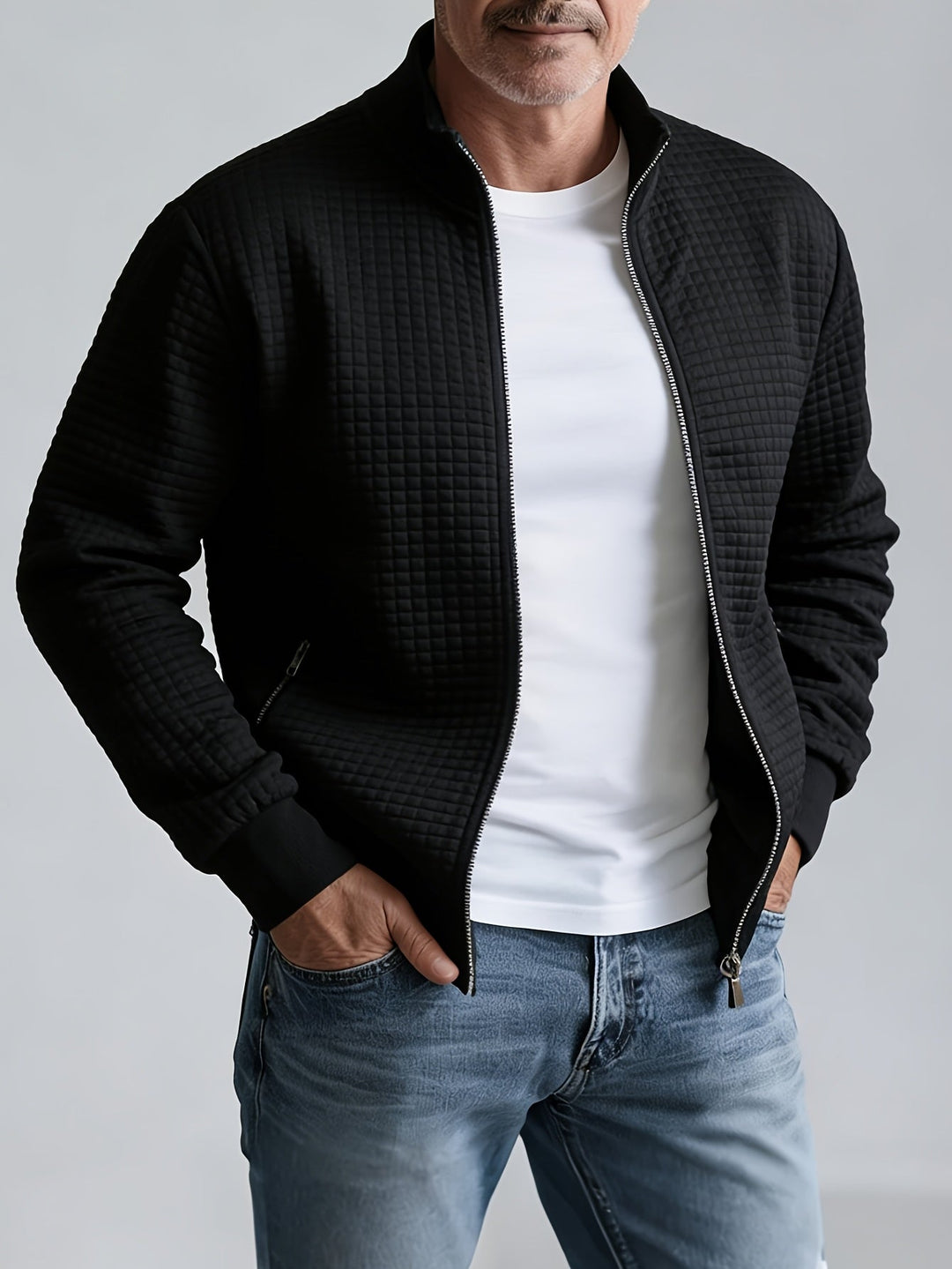 Men's Waffle Zip Jacket