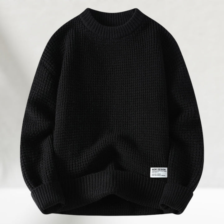 Men's Honeycomb Knit Crewneck Sweater