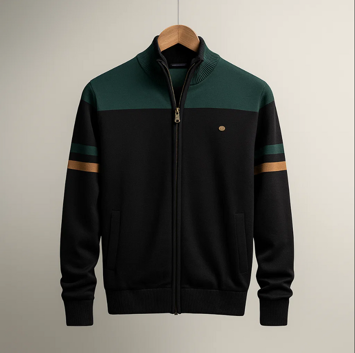Men's Colorblock Hoodie with Zip