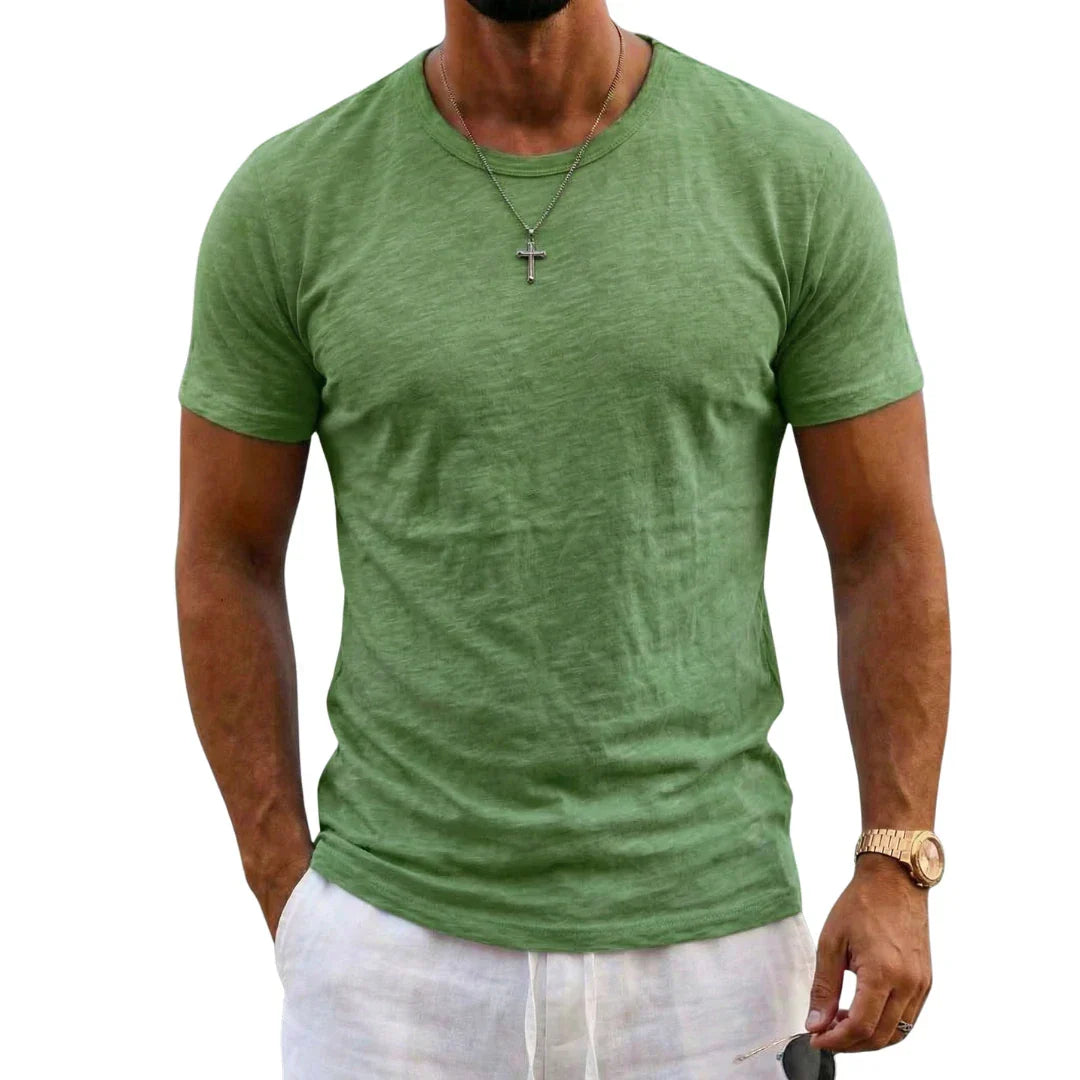 Men's Textured Cotton T-Shirt