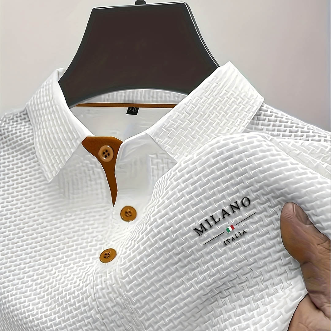 Men's Textured Polo Shirt